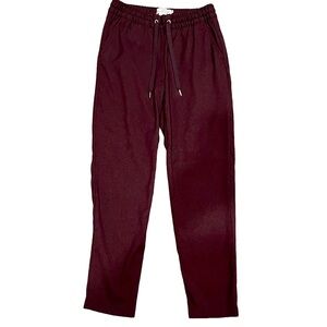 H&M Maroon Relaxed Fit Pants